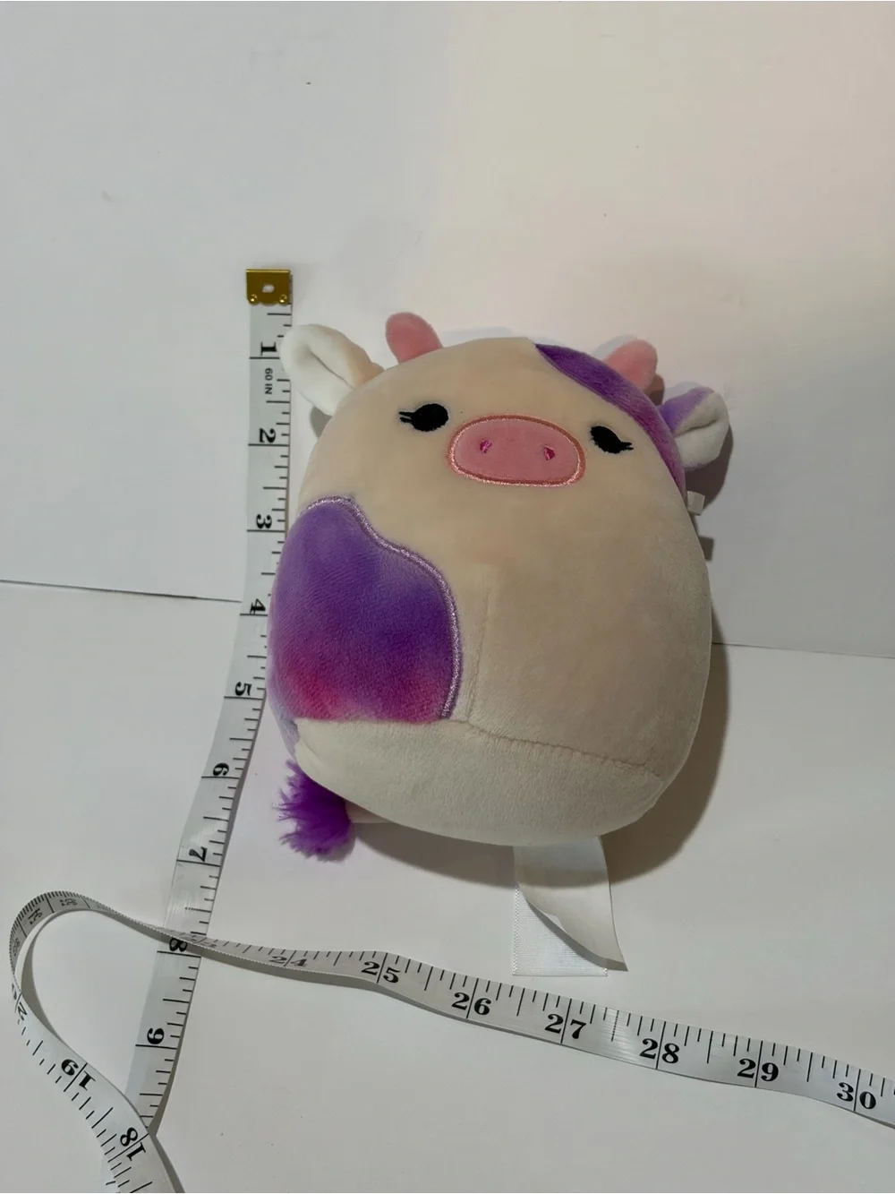 Squishmallows Purple & White Cow Plush 7” Stuffed Animal Soft Kawaii Toy